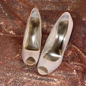 JLo Blingy Blush Peep Toe Pumps
